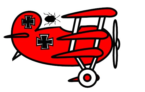 red baron clip art w stink bug
