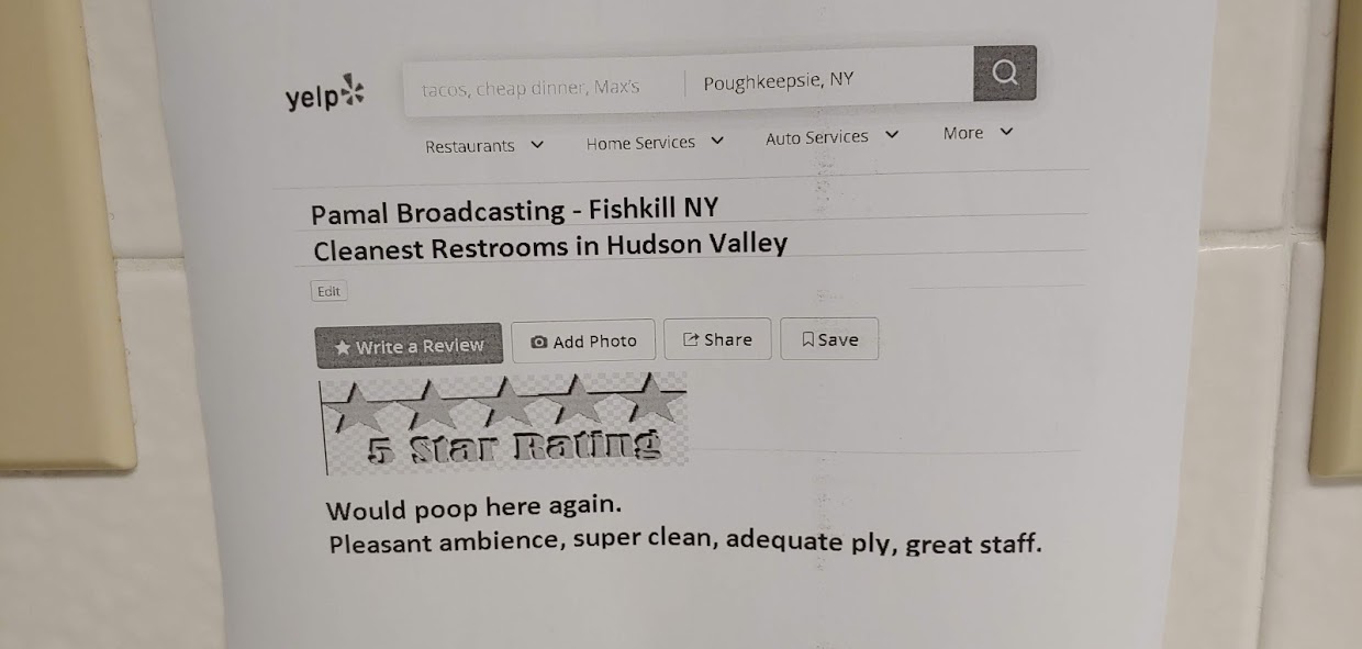 Pamal Mens Room Yelp Review 07-13-20